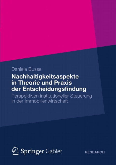 Cover image for book Nachhaltigkeitsaspekte in Theorie und Praxis der Entscheidungsfindung