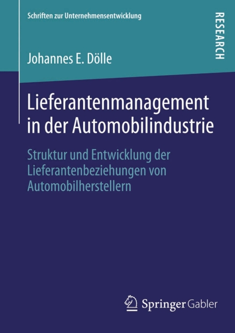 Cover image for book Lieferantenmanagement in der Automobilindustrie