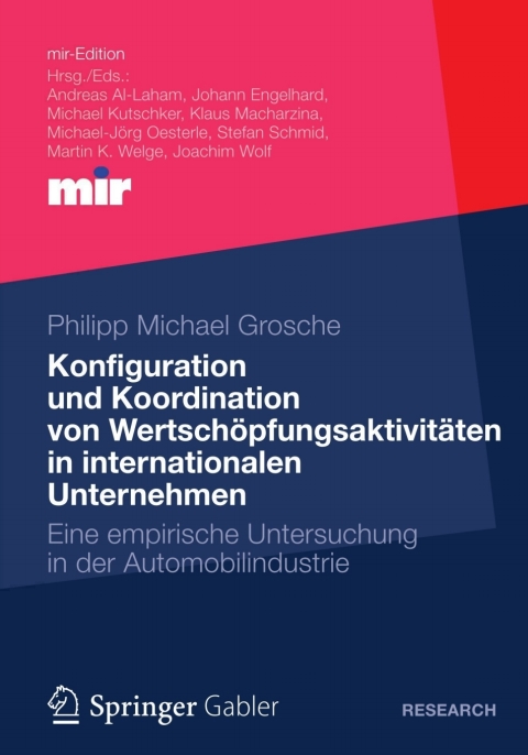 Cover image for book Konfiguration und Koordination von Wertschöpfungsaktivitäten in internationalen Unternehmen