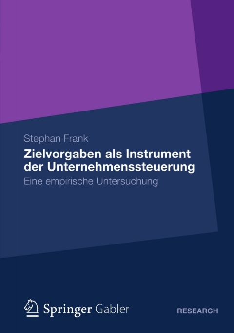 Cover image for book Zielvorgaben als Instrument der Unternehmenssteuerung