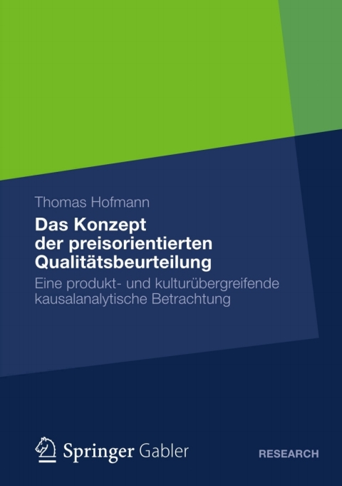 Cover image for book Das Konzept der preisorientierten Qualitätsbeurteilung