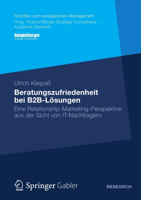 Cover image for book Beratungszufriedenheit bei B2B-Lösungen