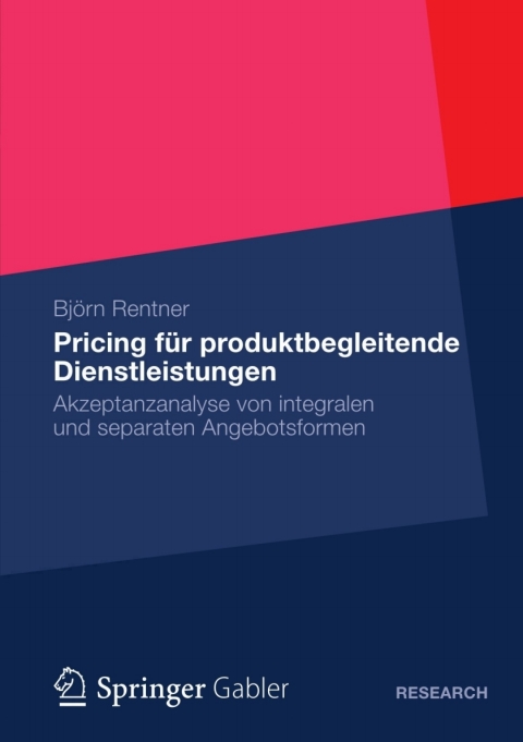 Cover image for book Pricing für produktbegleitende Dienstleistungen