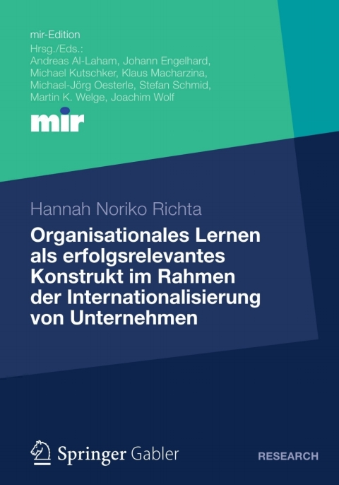 Cover image for book Organisationales Lernen als erfolgsrelevantes Konstrukt im Rahmen der Internationalisierung von Unternehmen