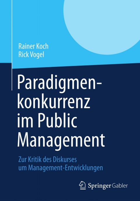 Cover image for book Paradigmenkonkurrenz im Public Management