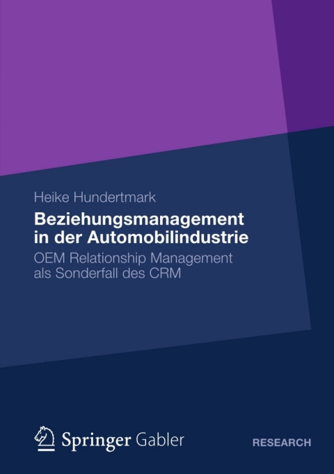 Cover image for book Beziehungsmanagement in der Automobilindustrie