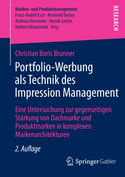 Cover image for book Portfolio-Werbung als Technik des Impression Management