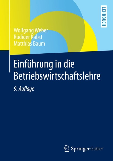Cover image for book Einführung in die Betriebswirtschaftslehre