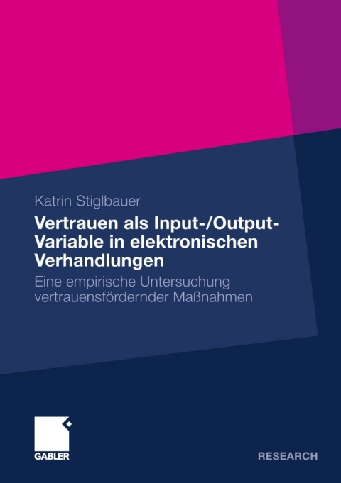 Cover image for book Vertrauen als Input-/Output-Variable in elektronischen Verhandlungen