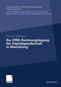 Cover image: Zur IFRS-Rechnungslegung der Kapitalgesellschaft in Abwicklung 9783834927378