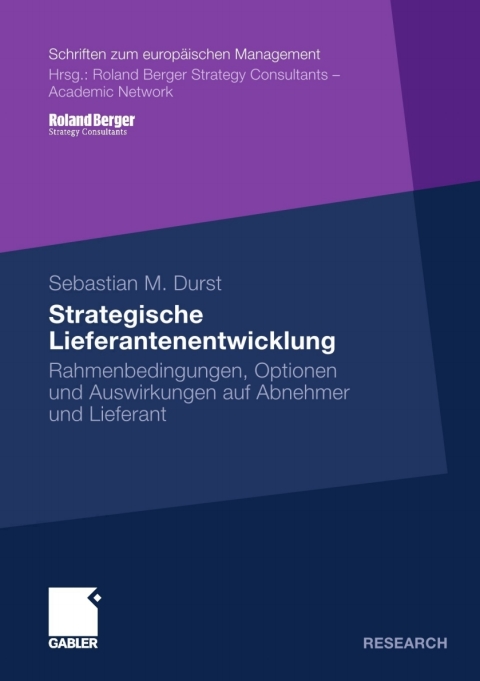 Cover image for book Strategische Lieferantenentwicklung