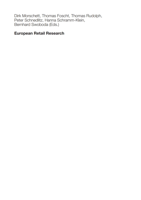 Cover image for book European Retail Research