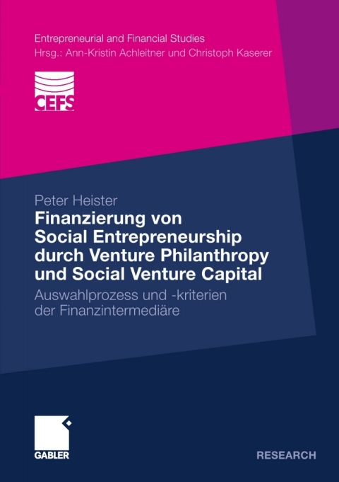 Cover image for book Finanzierung von Social Entrepreneurship durch Venture Philanthropy und Social Venture Capital