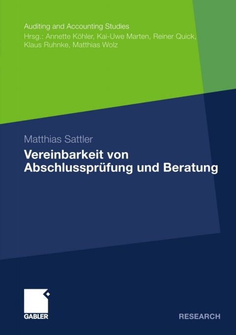 Cover image for book Vereinbarkeit von Abschlussprüfung und Beratung