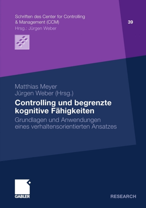 Cover image for book Controlling und begrenzte kognitive Fähigkeiten