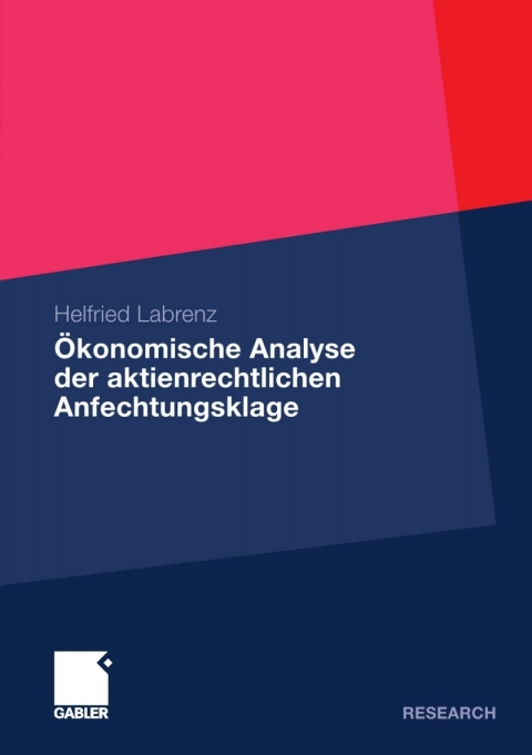 Cover image for book Ökonomische Analyse der aktienrechtlichen Anfechtungsklage