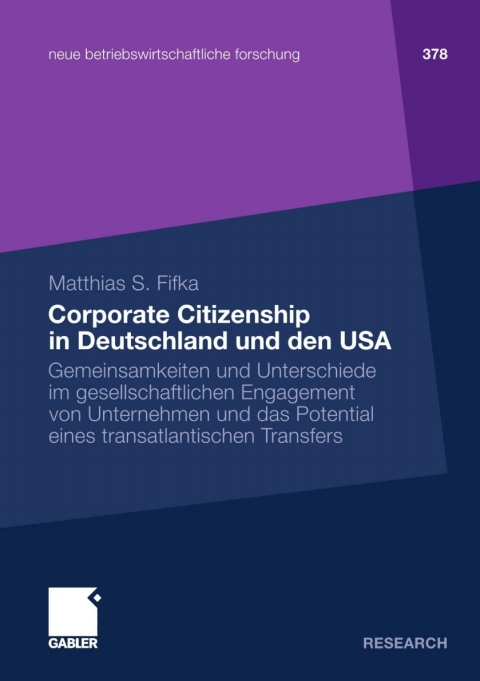 Cover image for book Corporate Citizenship in Deutschland und den USA