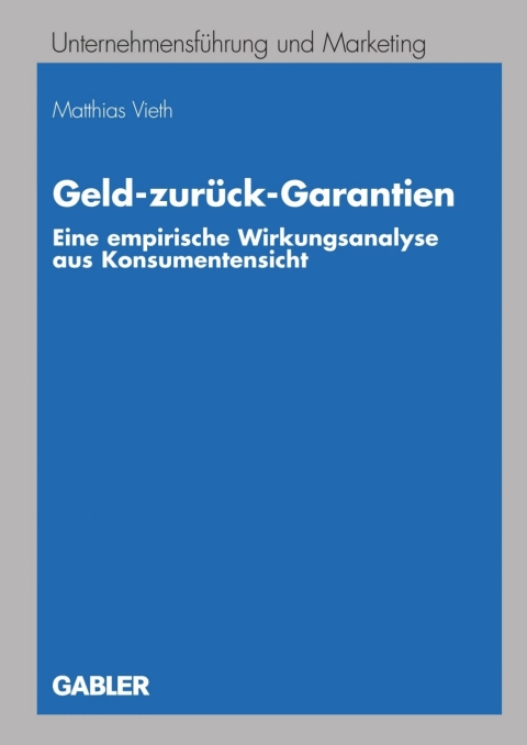 Cover image for book Geld-zurück-Garantien