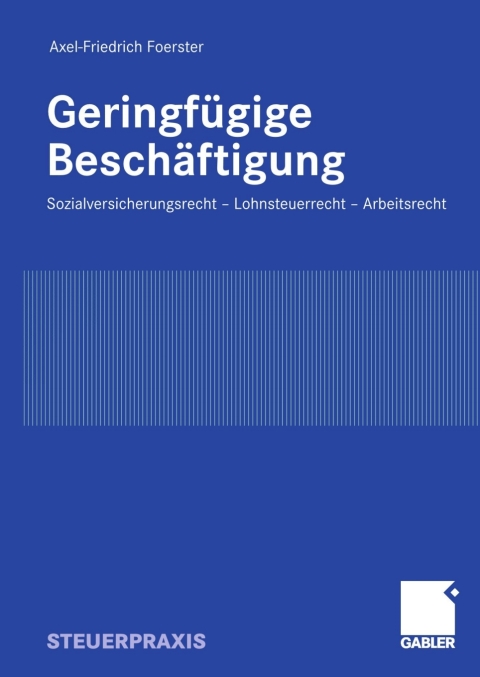 Cover image for book Geringfügige Beschäftigung