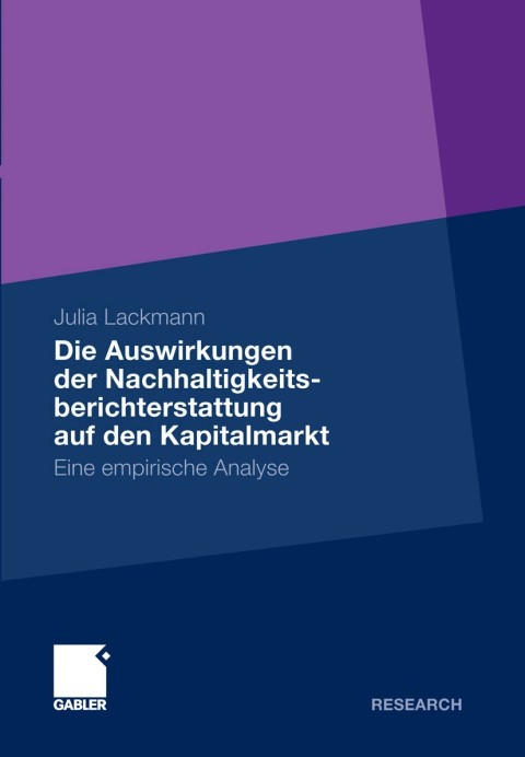 Cover image for book Die Auswirkungen der Nachhaltigkeitsberichterstattung auf den Kapitalmarkt