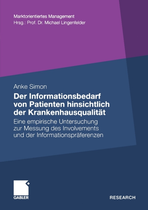 Cover image for book Der Informationsbedarf von Patienten hinsichtlich der Krankenhausqualität