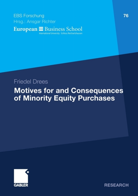 Cover image for book Motives for and Consequences of Minority Equity Purchases