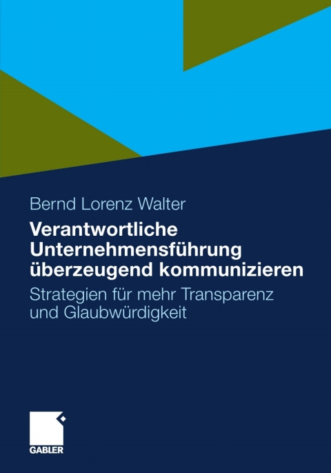 Cover image for book Verantwortliche Unternehmensführung überzeugend kommunizieren
