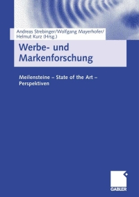 Cover image: Werbe- und Markenforschung 1st edition 9783834903952