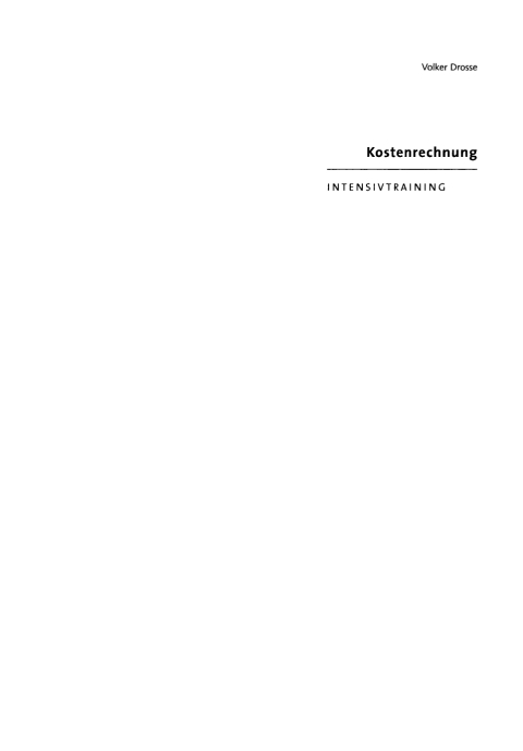 Cover image for book Kostenrechnung