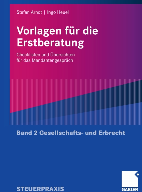 Cover image for book Vorlagen für die Erstberatung - Gesellschafts- und Erbrecht