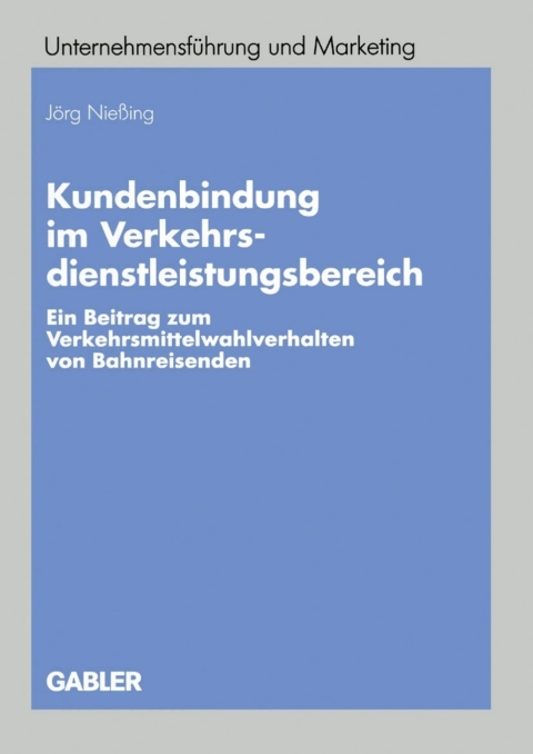 Cover image for book Kundenbindung im Verkehrsdienstleistungsbereich