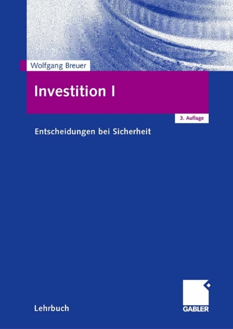 Cover image for book Investition I