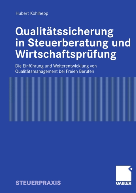 Cover image for book Qualitätssicherung in Steuerberatung und Wirtschaftsprüfung