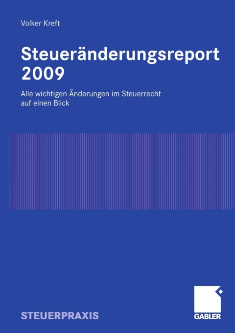 Cover image for book Steueränderungsreport 2009