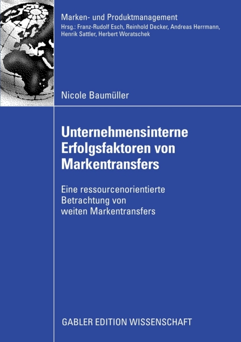 Cover image for book Unternehmensinterne Erfolgsfaktoren von Markentransfers