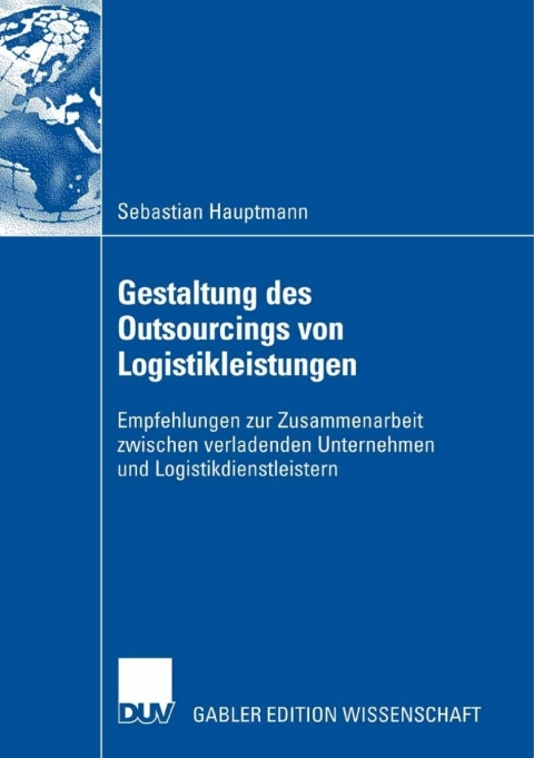 Cover image for book Gestaltung des Outsourcings von Logistikleistungen
