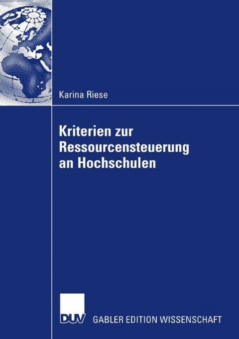 Cover image for book Kriterien zur Ressourcensteuerung an Hochschulen