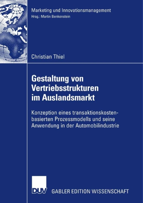 Cover image for book Gestaltung von Vertriebsstrukturen im Auslandsmarkt