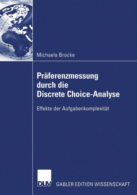 Cover image for book Präferenzmessung durch die Discrete Choice-Analyse