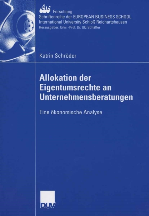 Cover image for book Allokation der Eigentumsrechte an Unternehmensberatungen