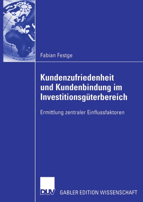 Cover image for book Kundenzufriedenheit und Kundenbindung im Investitionsgüterbereich