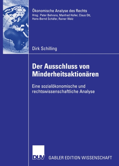 Cover image for book Der Ausschluss von Minderheitsaktionären