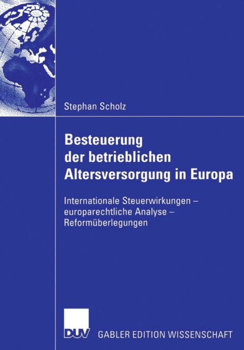 Cover image for book Besteuerung der betrieblichen Altersversorgung in Europa