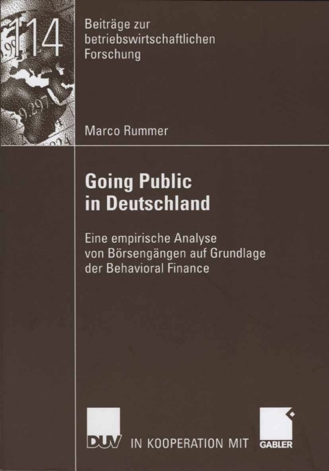 Cover image for book Going Public in Deutschland