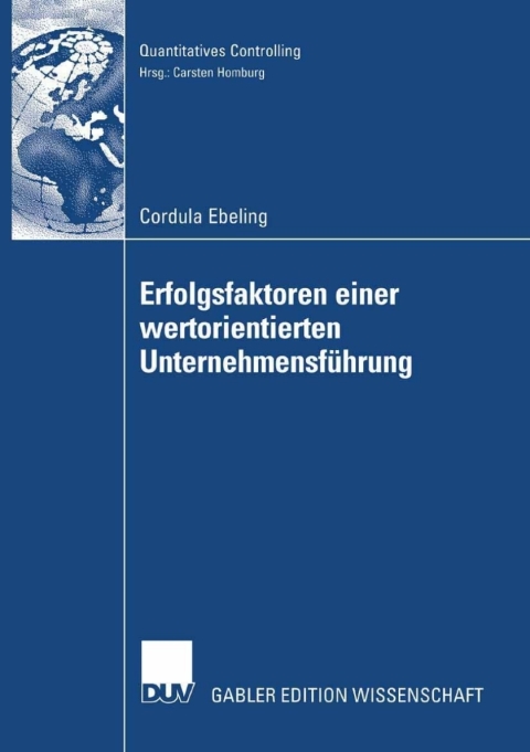 Cover image for book Erfolgsfaktoren einer wertorientierten Unternehmensführung