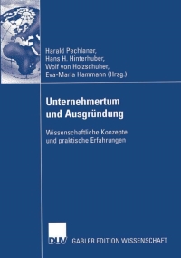 Cover image: Unternehmertum und Ausgründung 1st edition 9783835007093