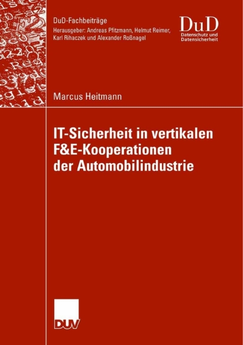 Cover image for book IT-Sicherheit in vertikalen F&E-Kooperationen der Automobilindustrie