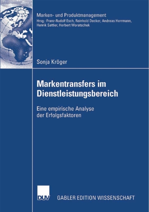 Cover image for book Markentransfers im Dienstleistungsbereich