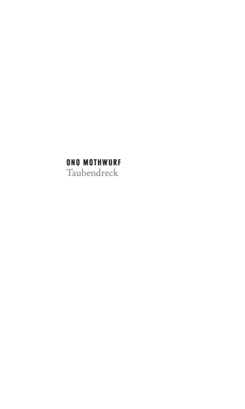 Cover image for book Taubendreck