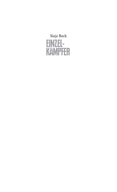 Cover image for book Einzelkämpfer